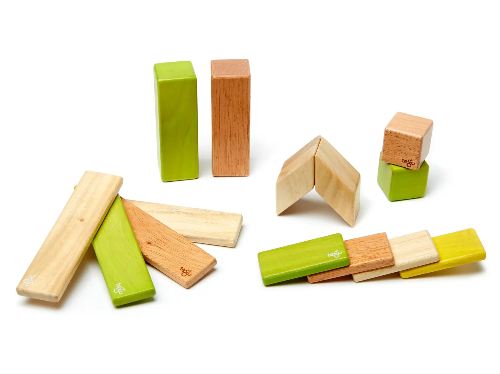 14-Piece Set Magnetic Wooden Blocks Tegu Classics