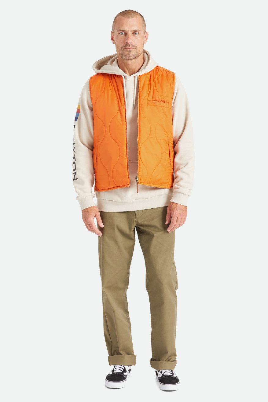 Abraham Reversible Vest - Burnt Orange