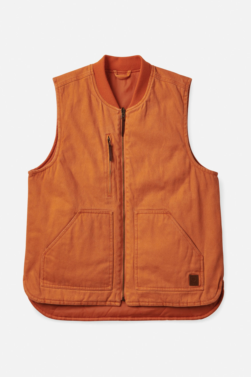 Abraham Reversible Vest - Burnt Orange