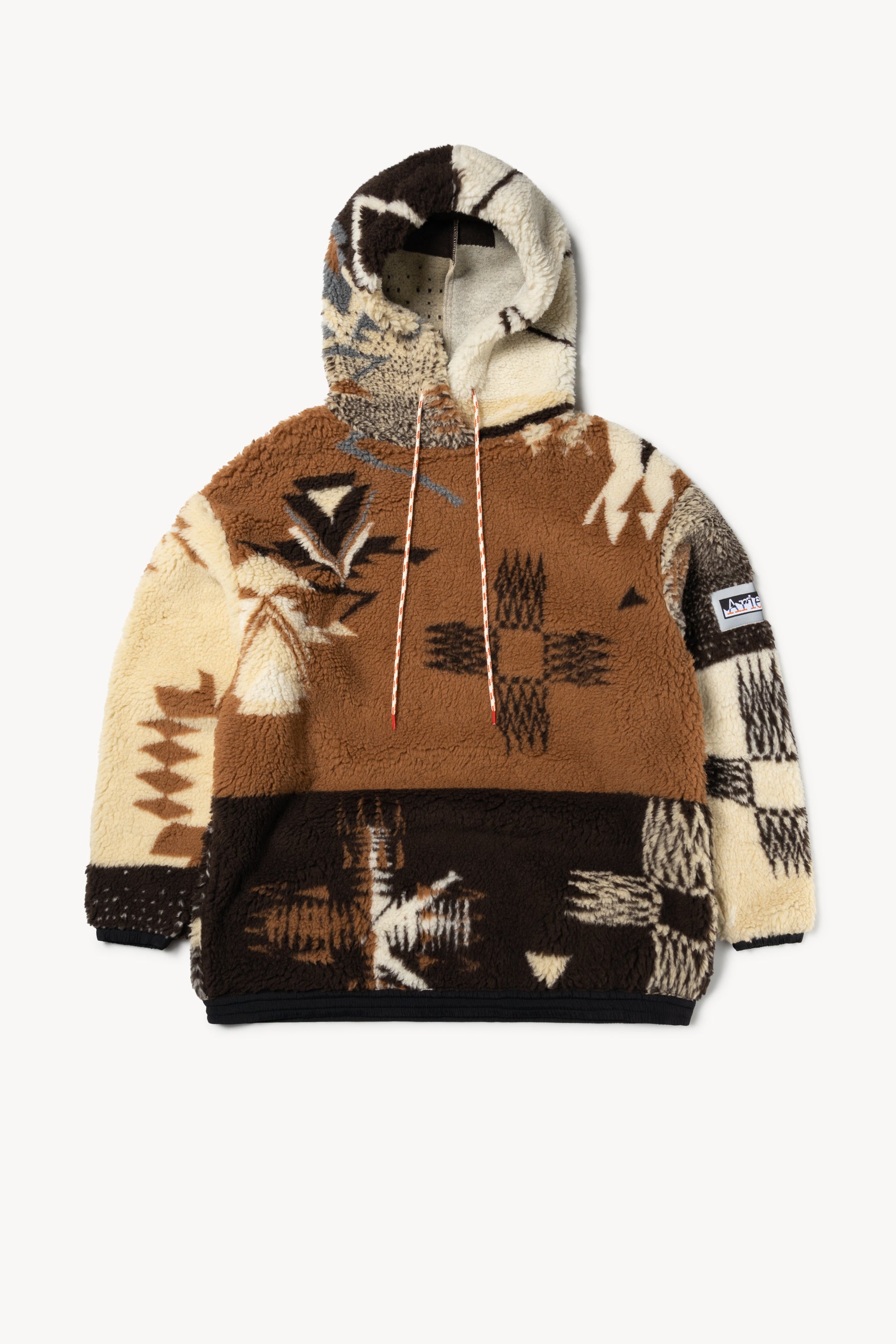 Abstract Oversized Fleece Hoodie