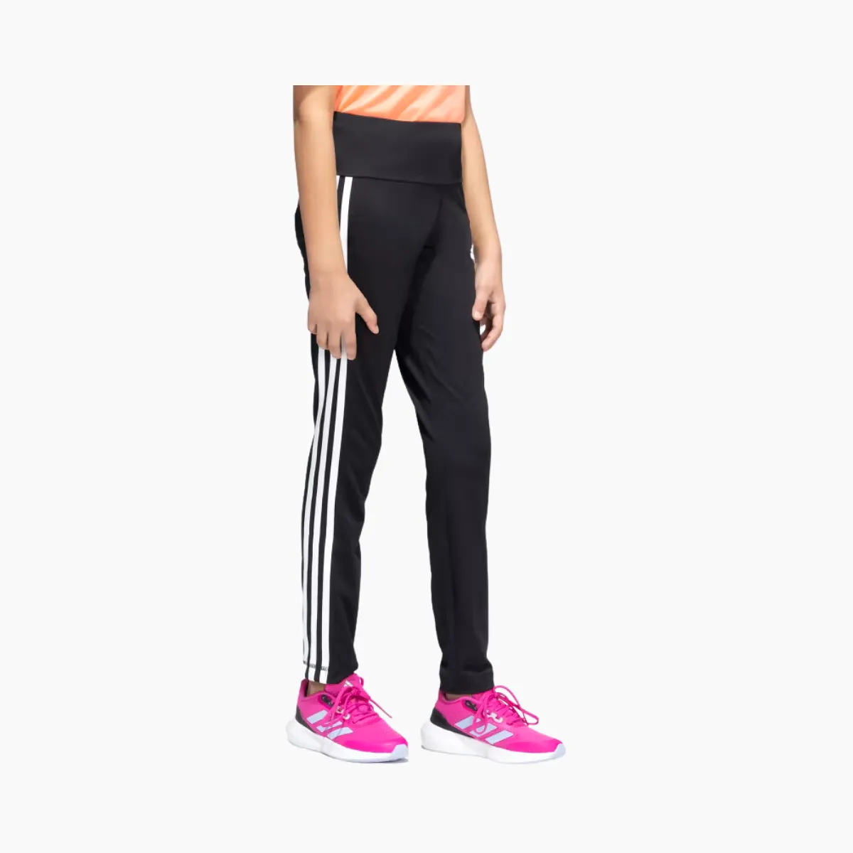 Adidas Girls Adi 3 Stripes Tights (7-15 Year) -Black