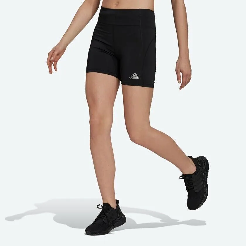 adidas Own The Run Womens Compression Shorts Base Running Tights Black Pockets