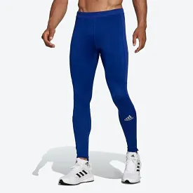 adidas Saturday Warm Mens Running Tights Compression Pants Fitness Leggings Blue