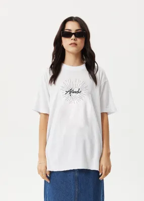 AFENDS Womens Pulse - Oversized Tee - White