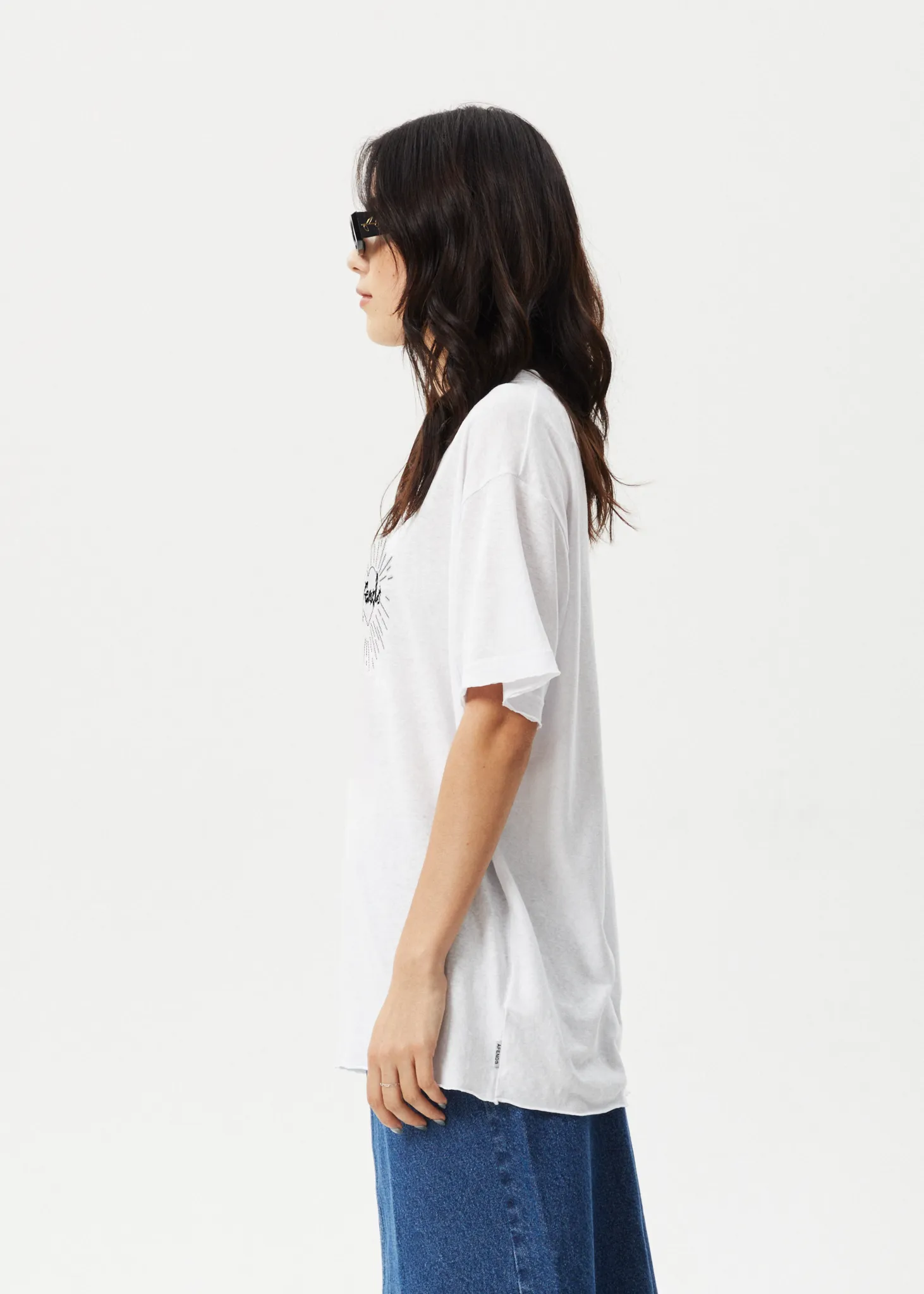 AFENDS Womens Pulse - Oversized Tee - White