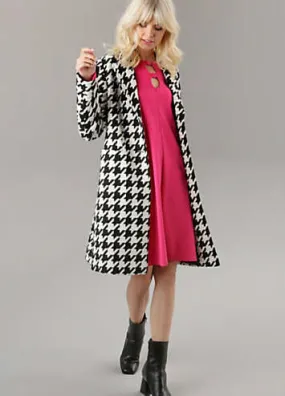 Aniston Selected Houndstooth Print Short Coat | Kaleidoscope