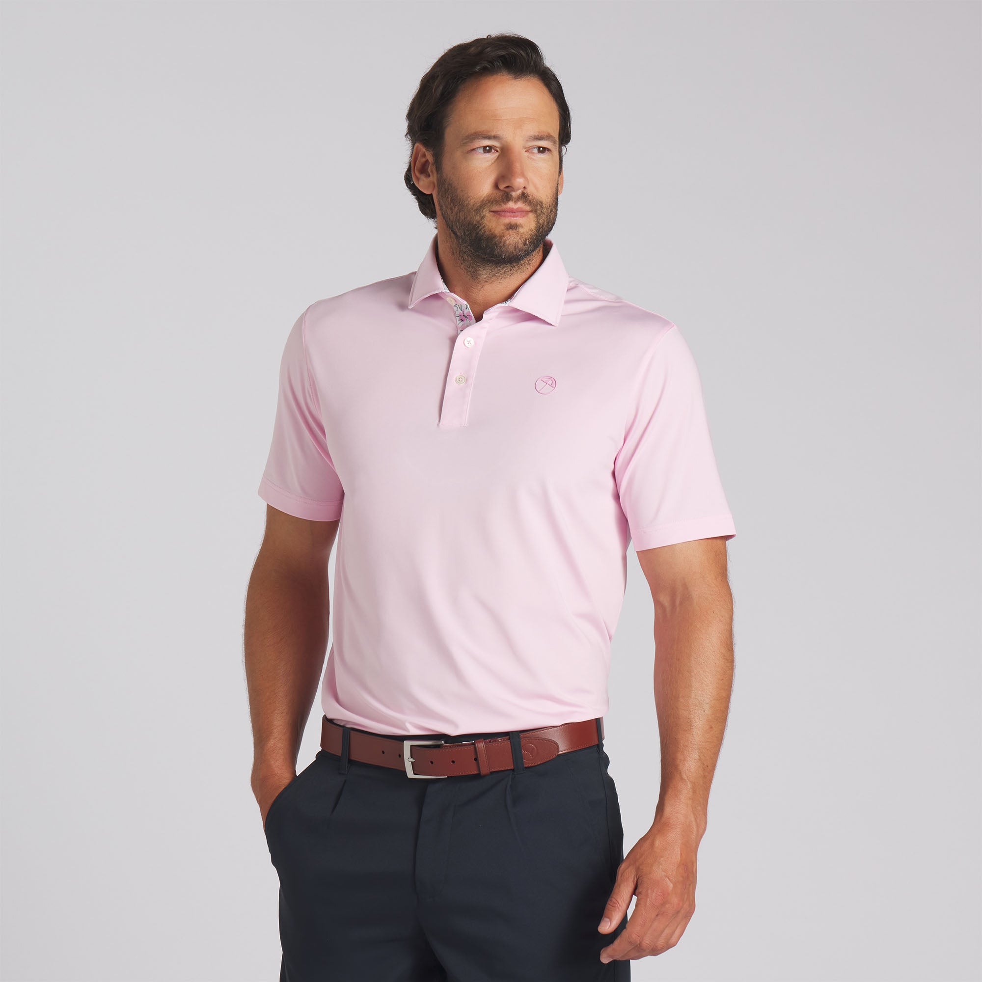 AP Floral Trim Golf Polo