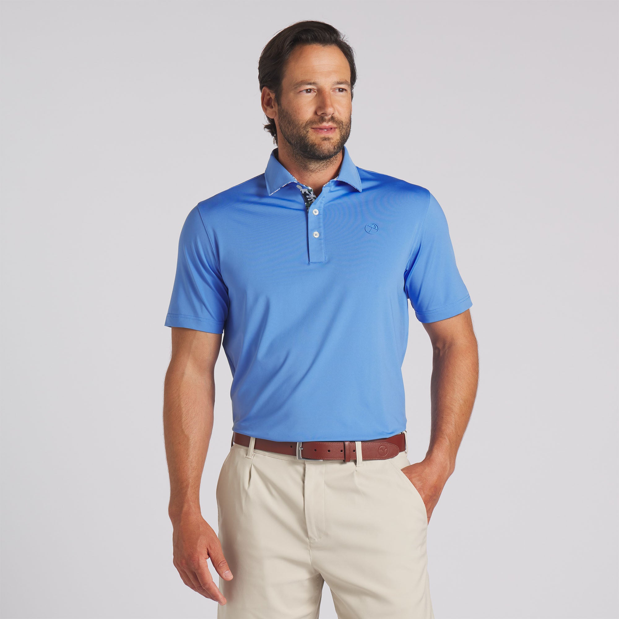 AP Floral Trim Golf Polo