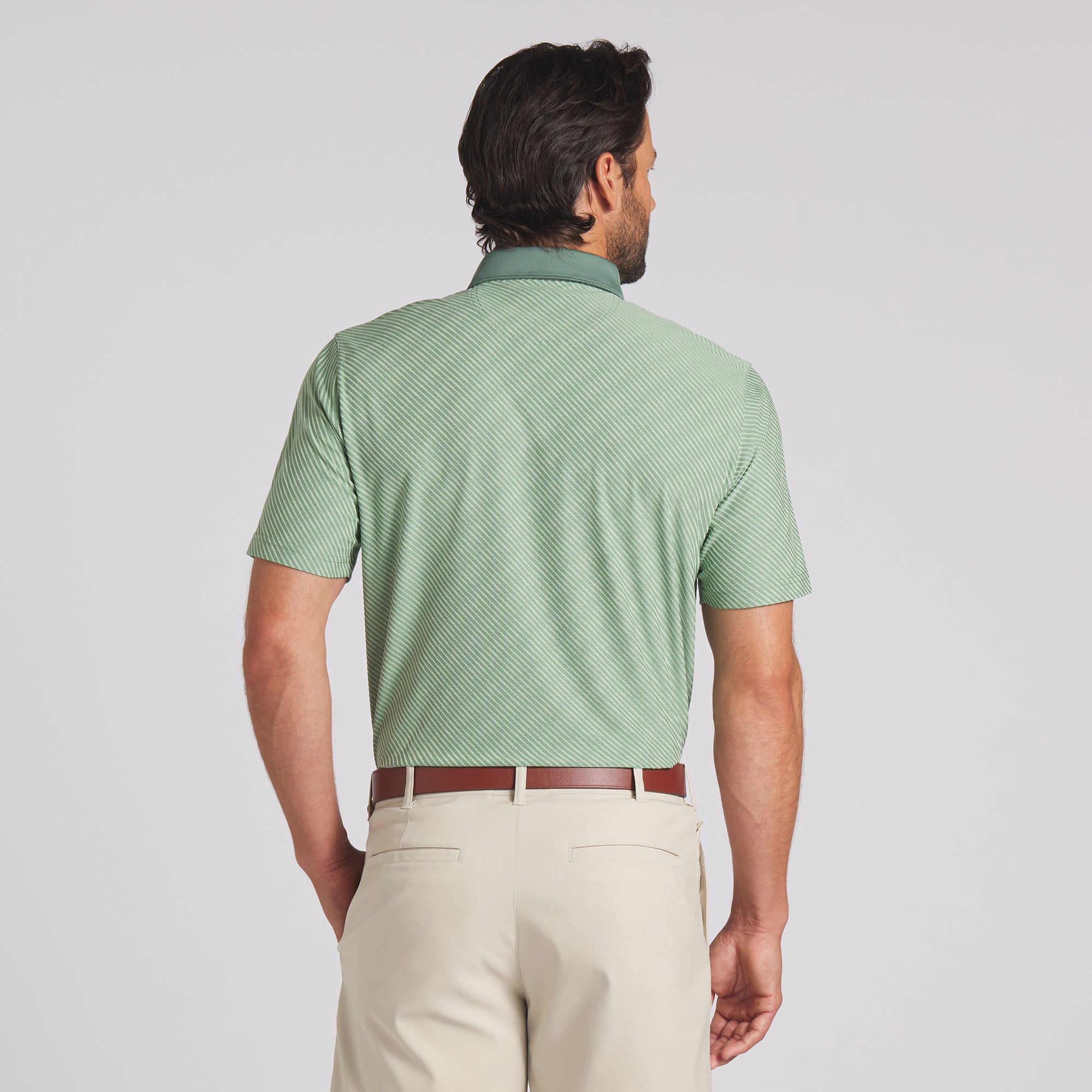 AP Jacquard Stripe Golf Polo