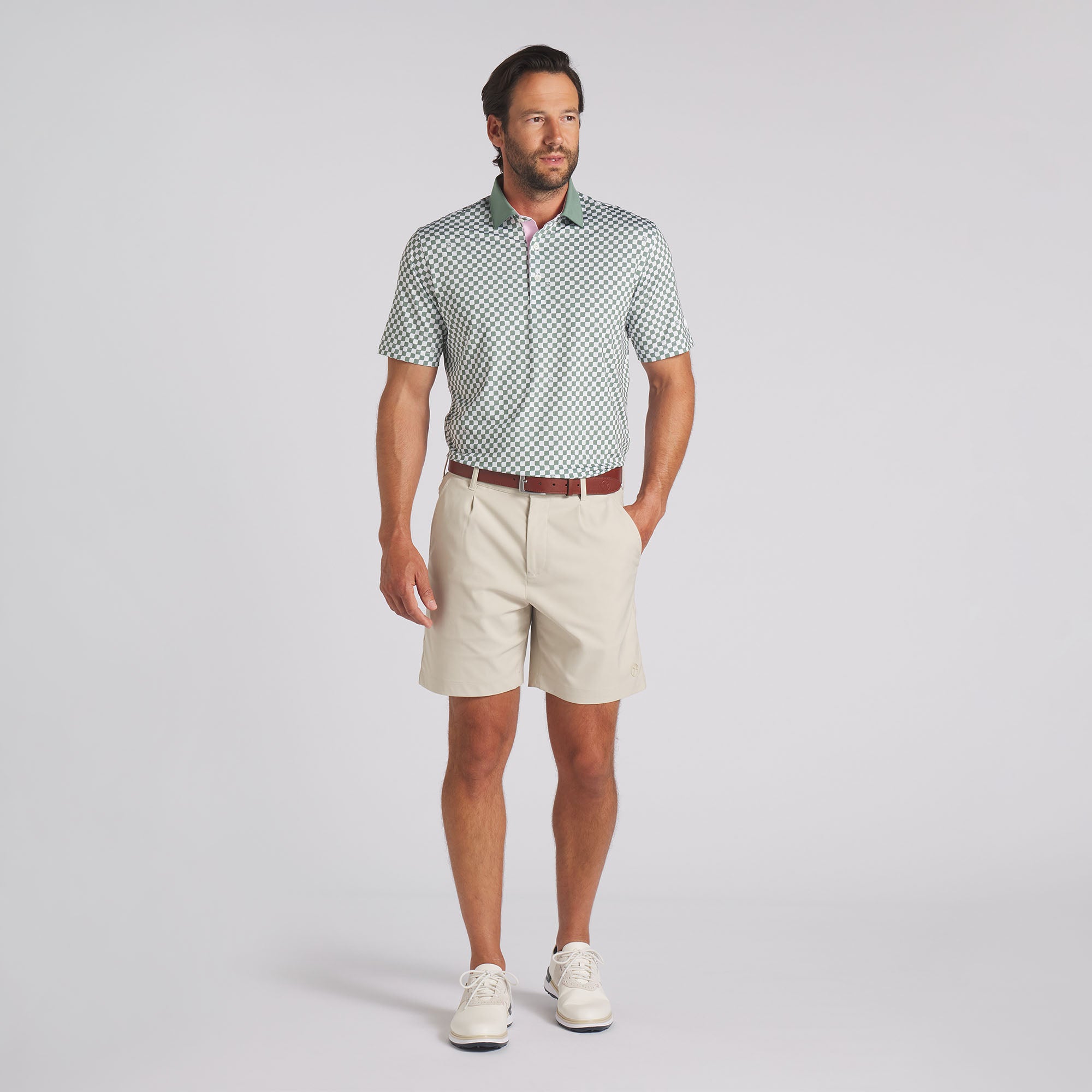 AP MATTR Checkered Golf Polo