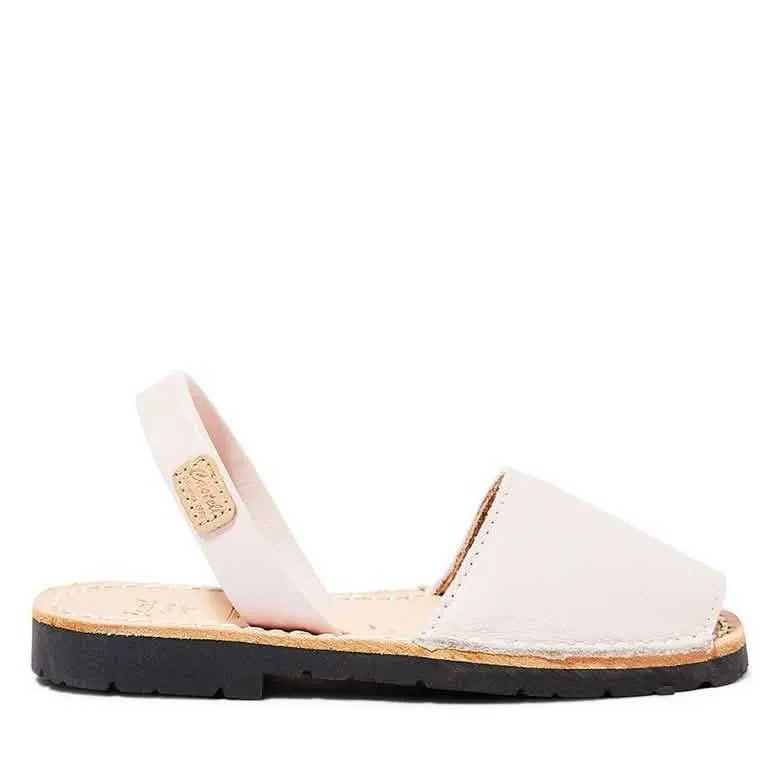 Basic Open Toe Leather Menorcan Sandal For Kids - Iker 1097 Piel