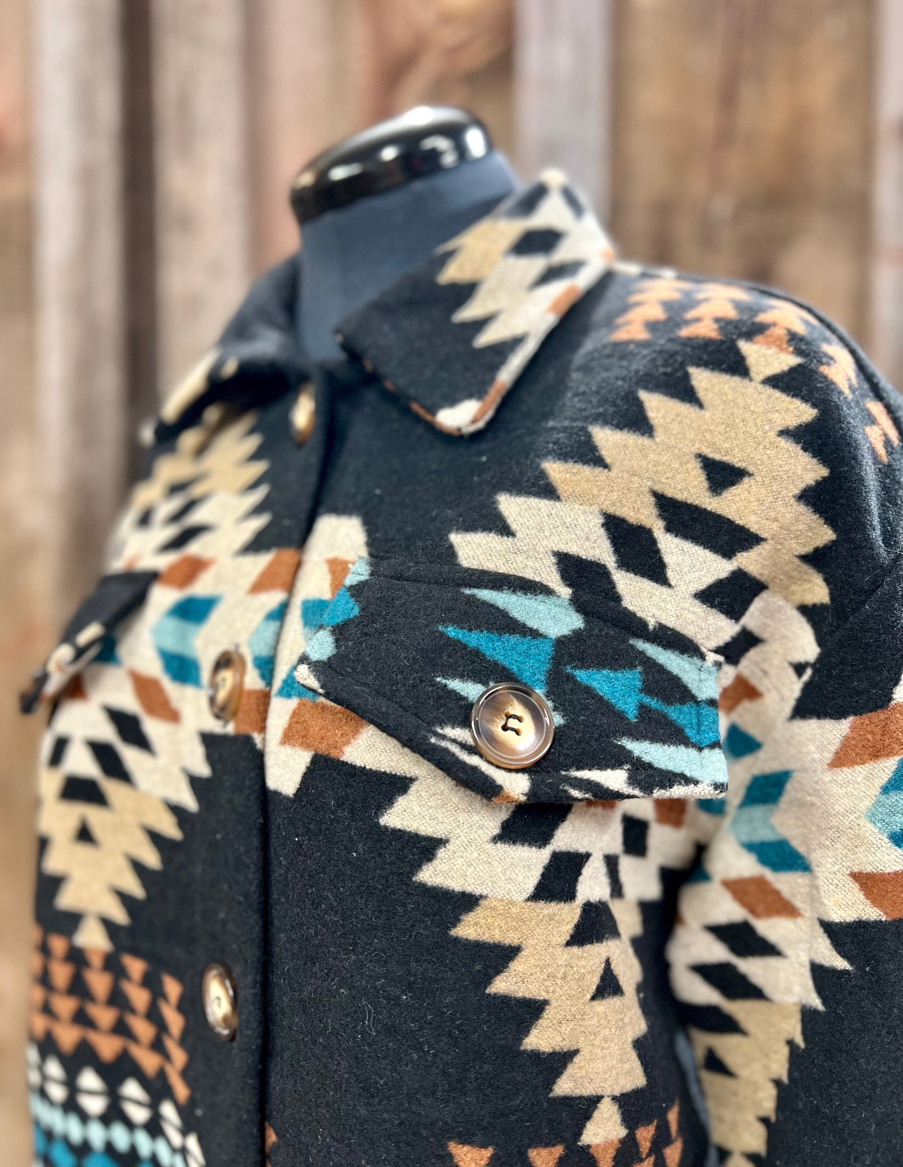 Black Southwest Shacket Jacket