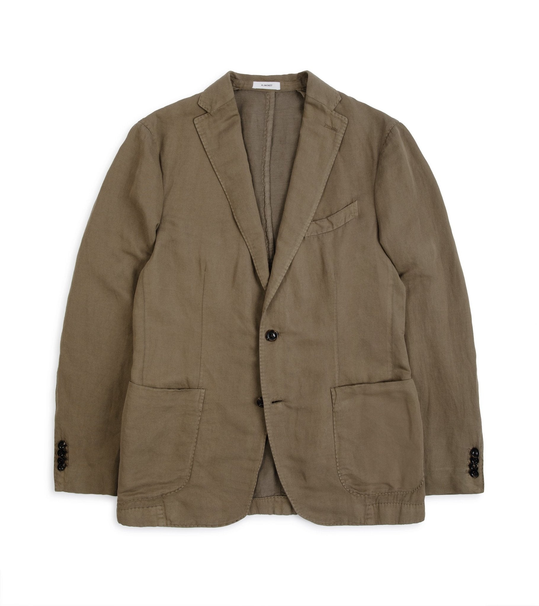 Boglioli Garment Dyed Cotton Linen K Jacket: Drab