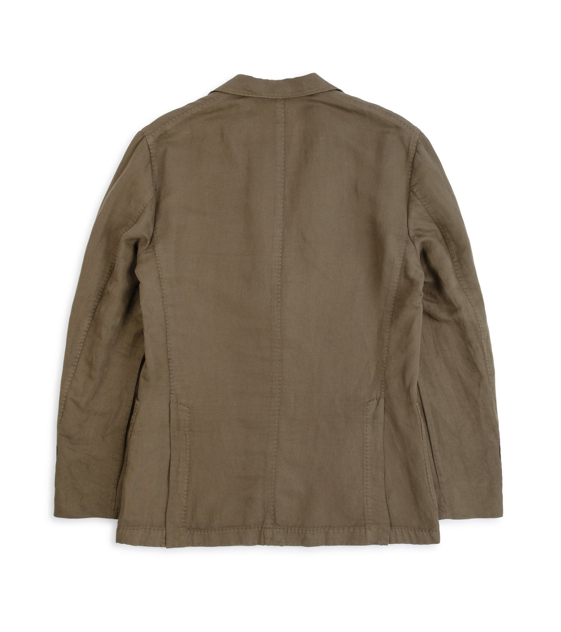 Boglioli Garment Dyed Cotton Linen K Jacket: Drab