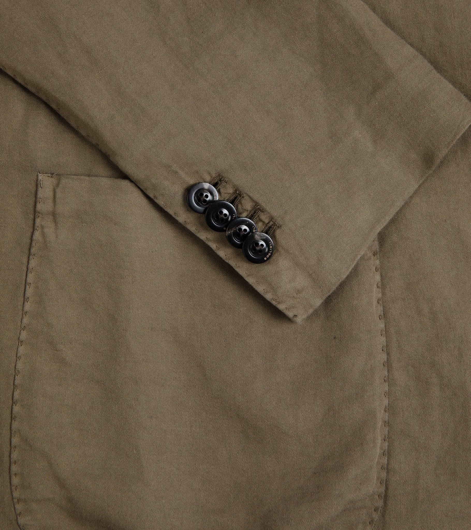 Boglioli Garment Dyed Cotton Linen K Jacket: Drab