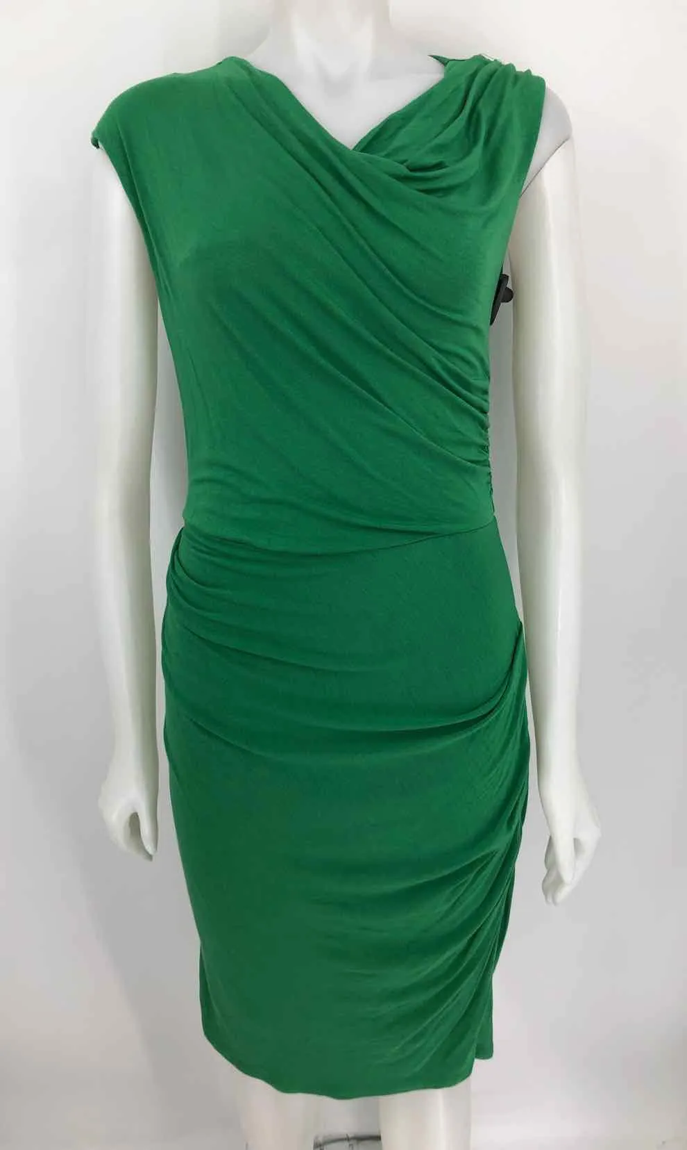 BORDEAUX Green Ruched Tank Size SMALL (S) Dress