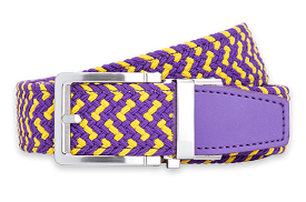 Braided Purple & Gold, 1 3/8 Strap, Golf Belt