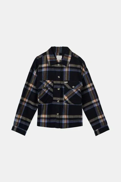 Brixton Bowery Womens Flannel - Black/Sesame