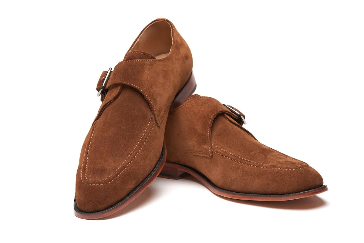 Claphalm Single Monkstrap - Brown Suede