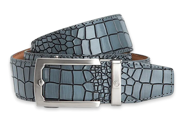 Crocodile Grey, 38mm Strap, Dress Belt