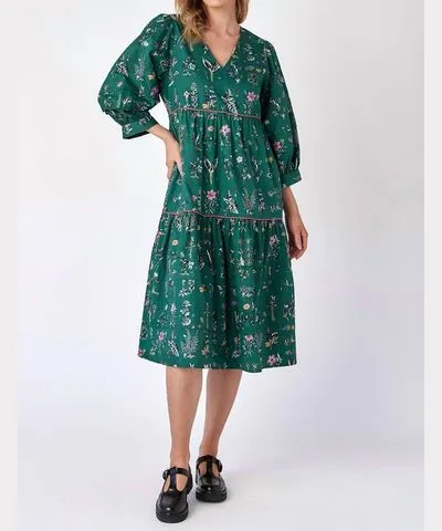 CROSBY by Mollie Burch Wylie Midi Dress In Botany