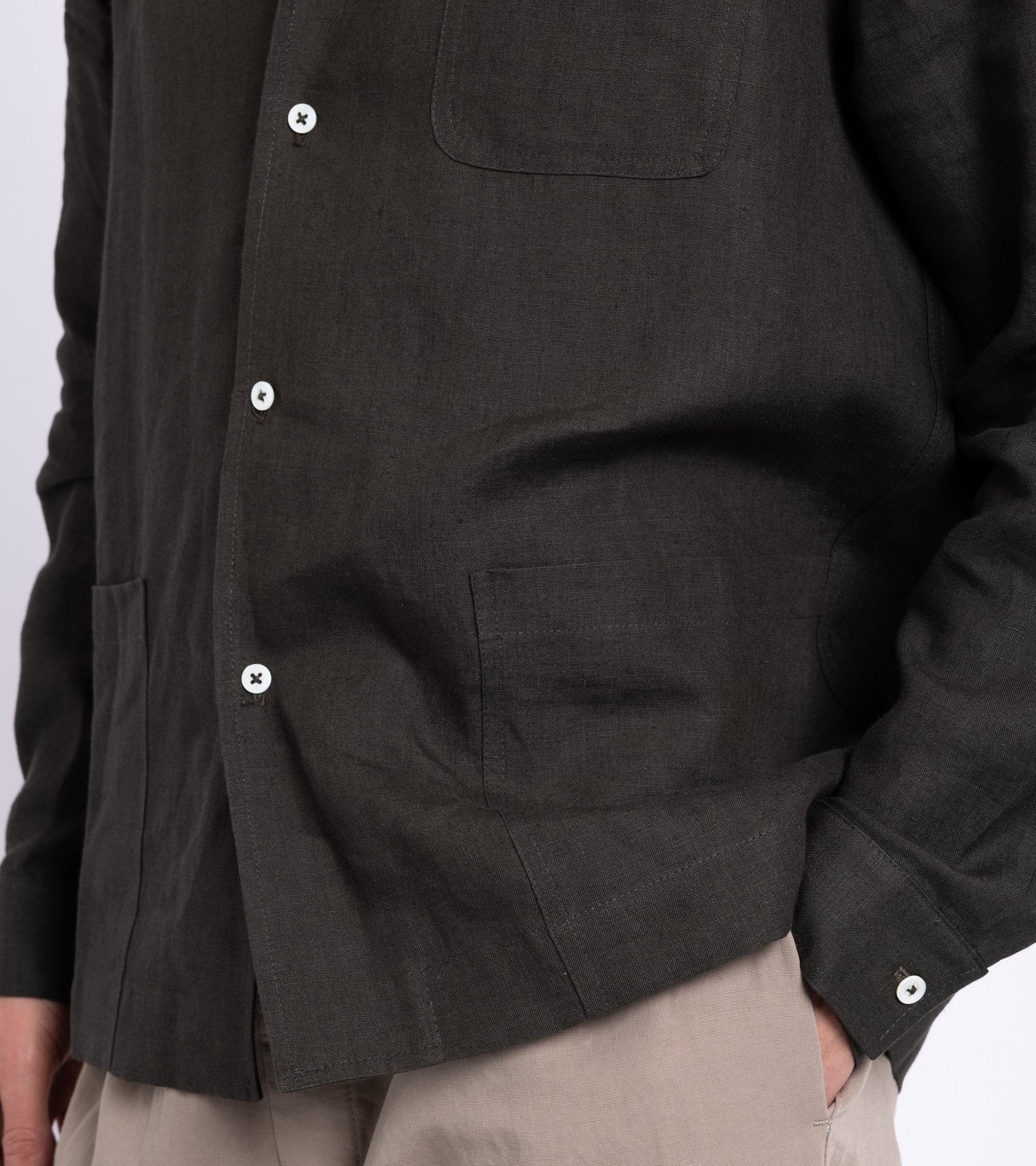 De Bonne Facture Belgian Linen Painter's Jacket: Arabica