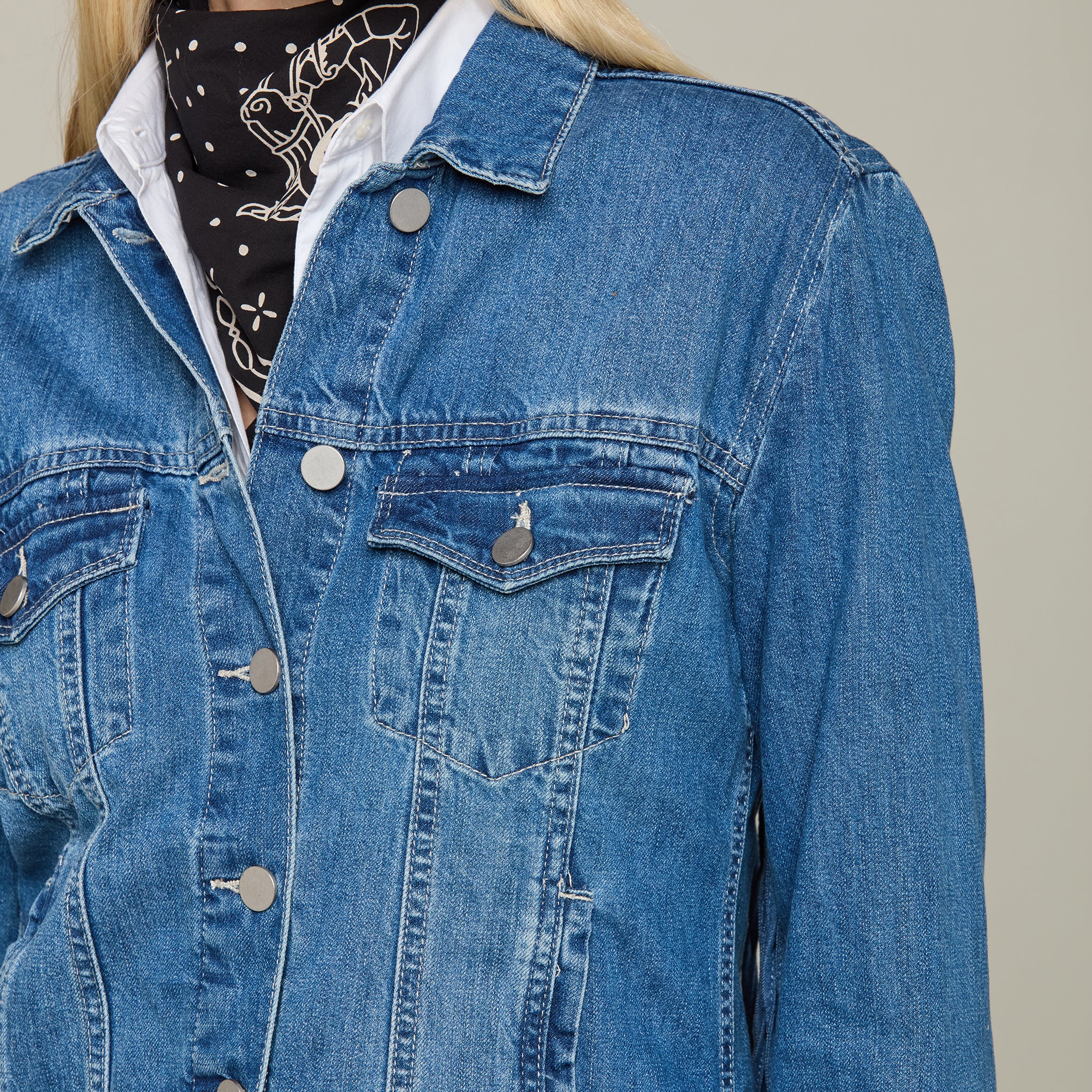 Denim Fringe Jacket :: Denim