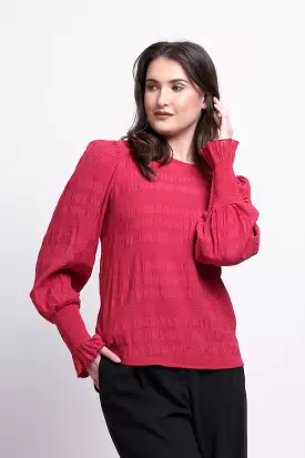 Foil  - It's a Breeze Crinkle Top - Scarlett