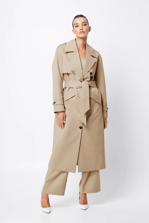 For Keeps Trench Coat Neutral