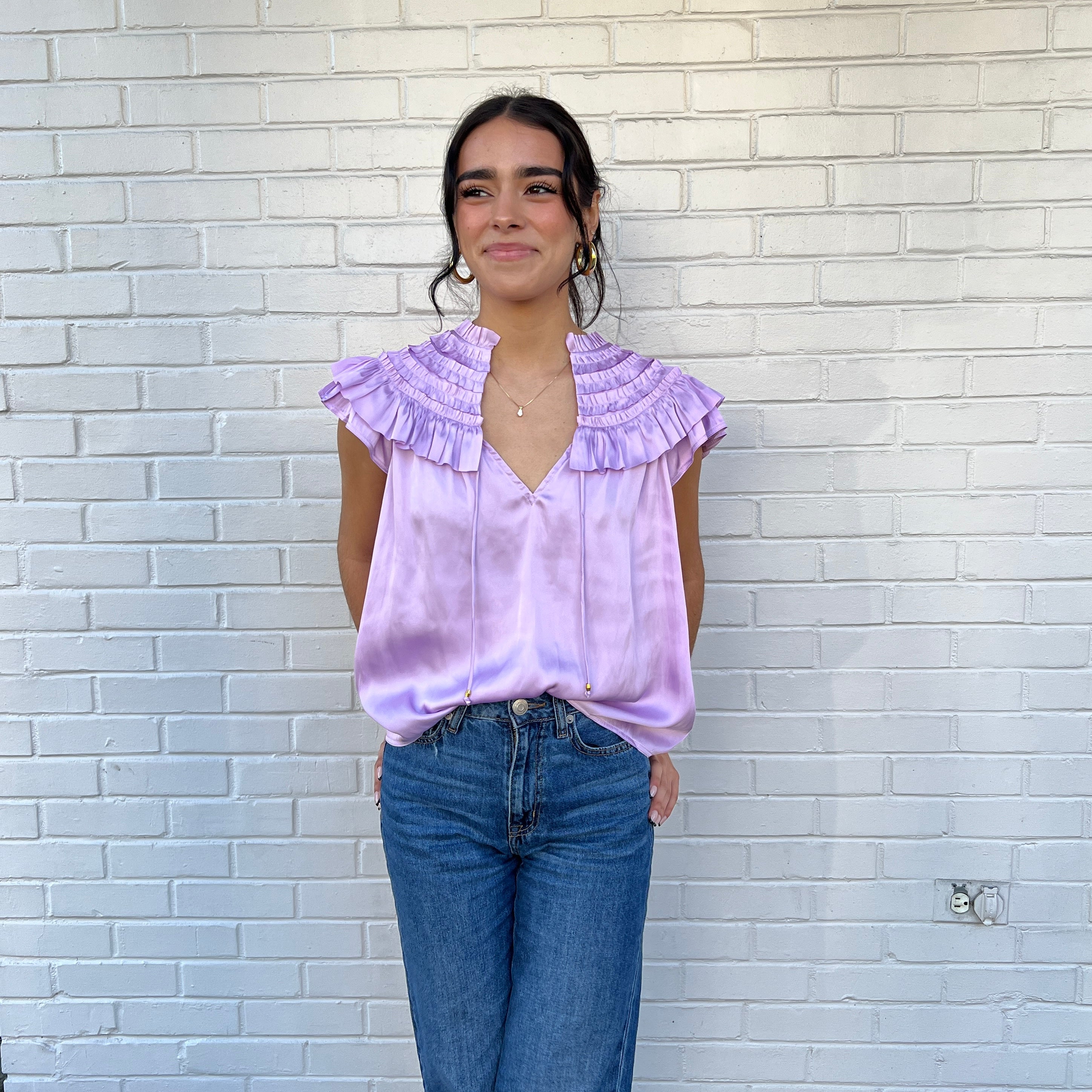 Freya Top in Lilac