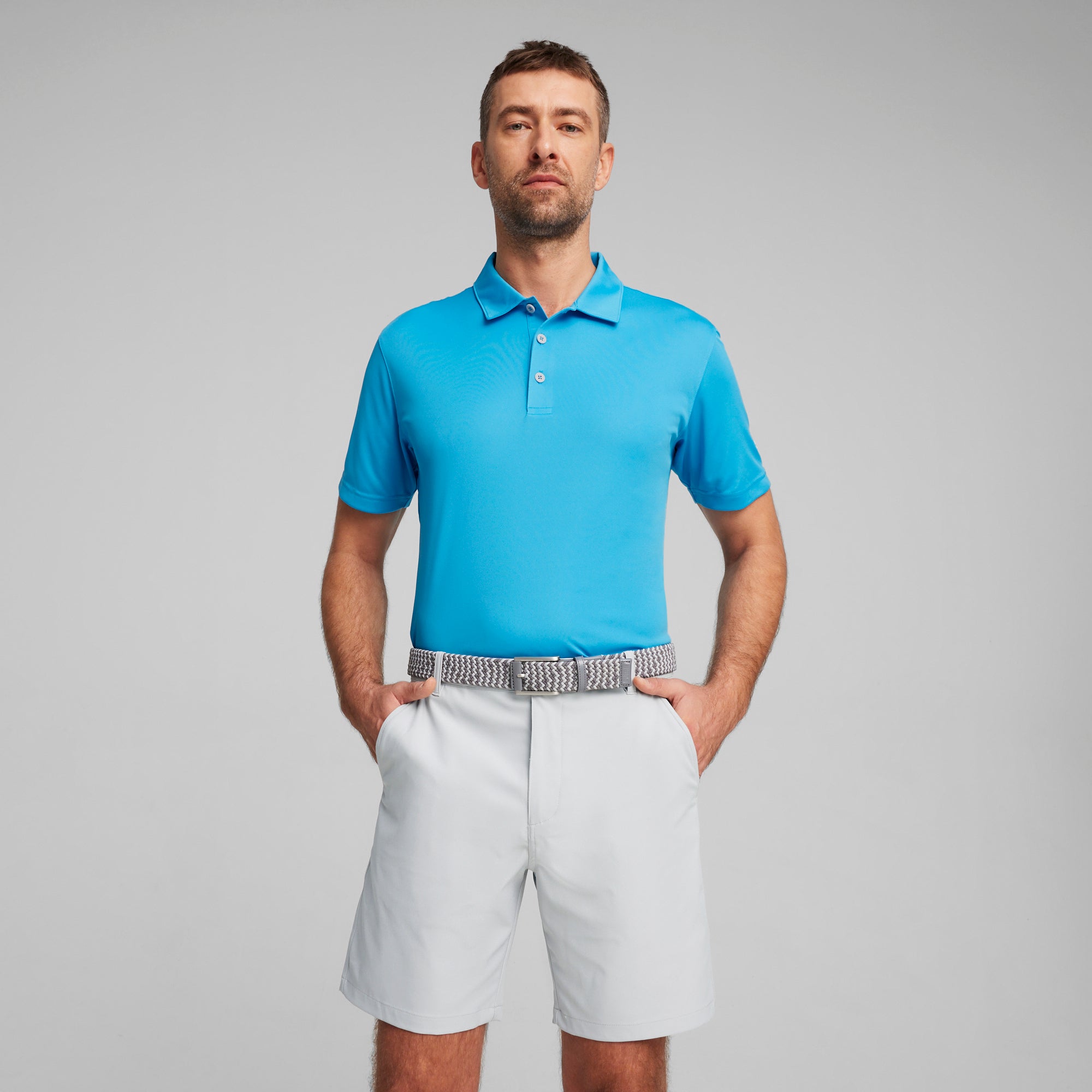 Gamer Golf Polo | Aqua Blue