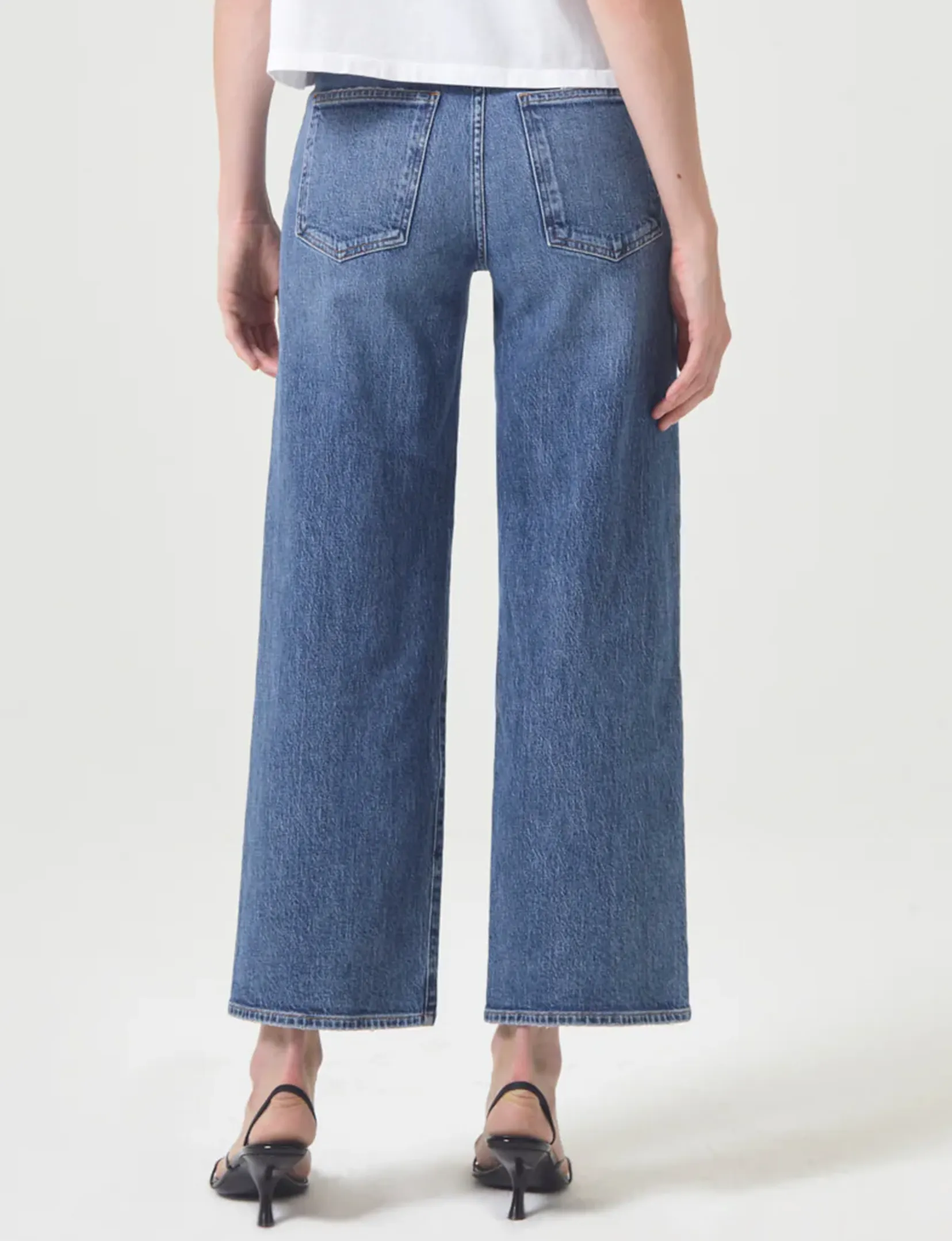 Harper High Rise Wide Leg Crop, Moor