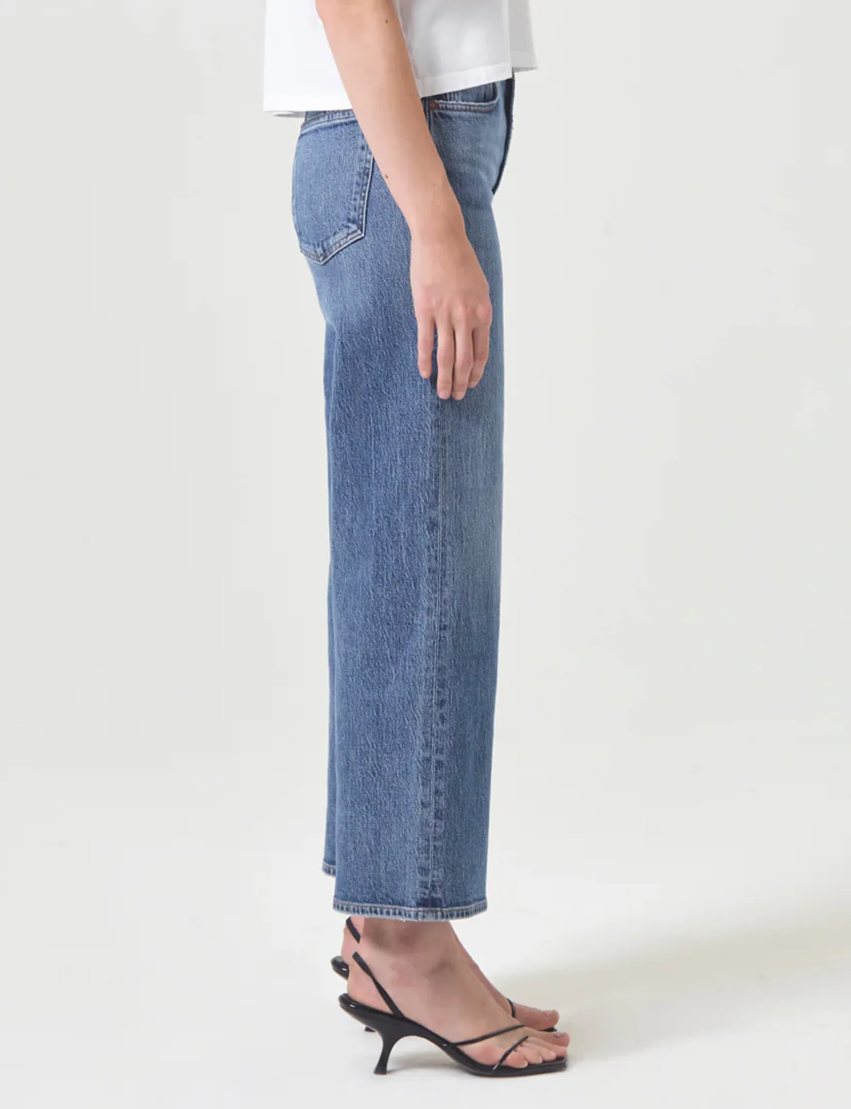 Harper High Rise Wide Leg Crop, Moor