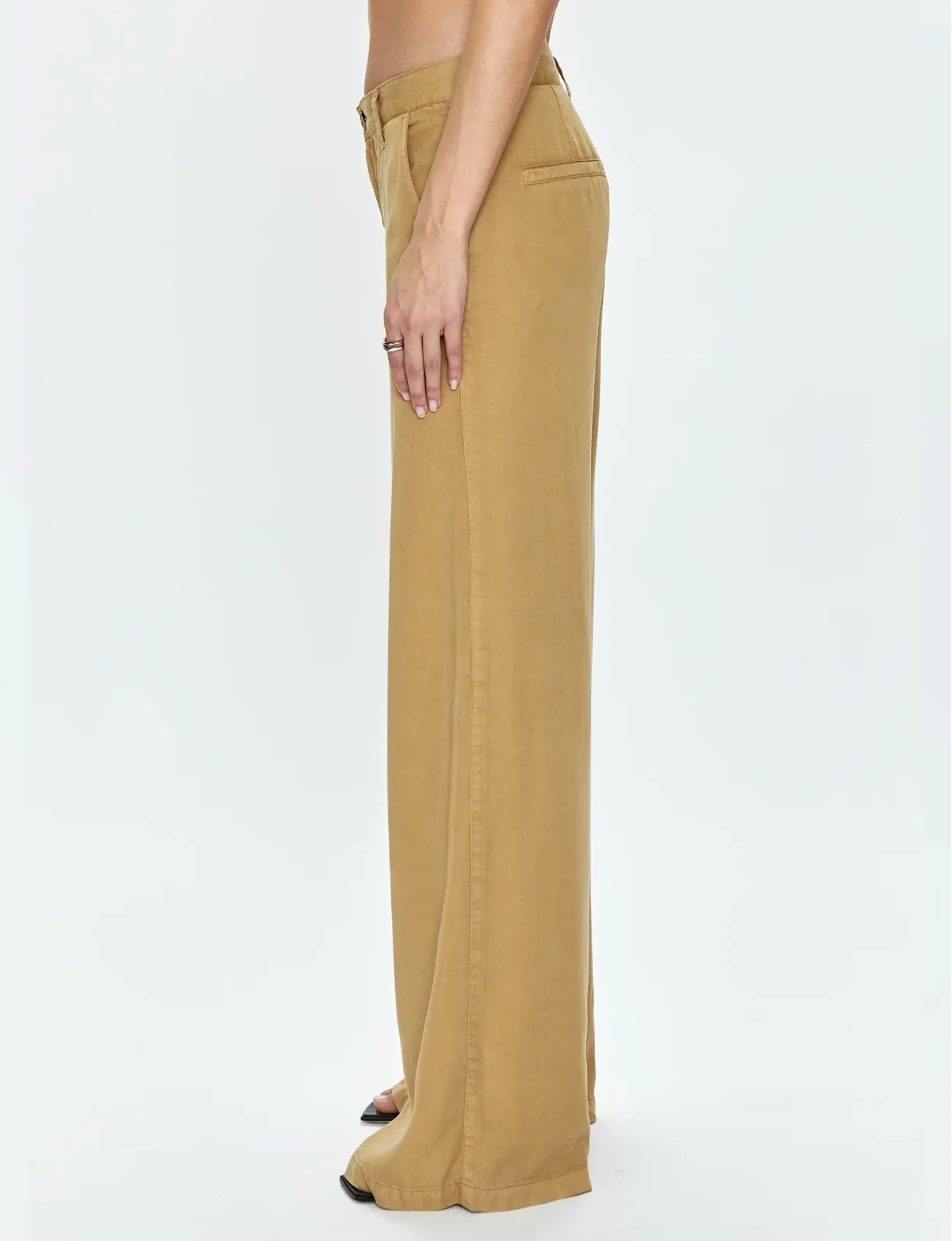 Jadyn Low Slung Palazzo, Khaki