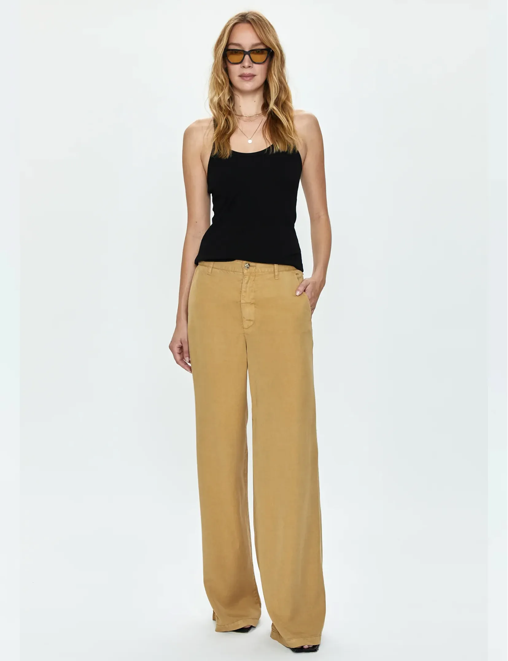 Jadyn Low Slung Palazzo, Khaki