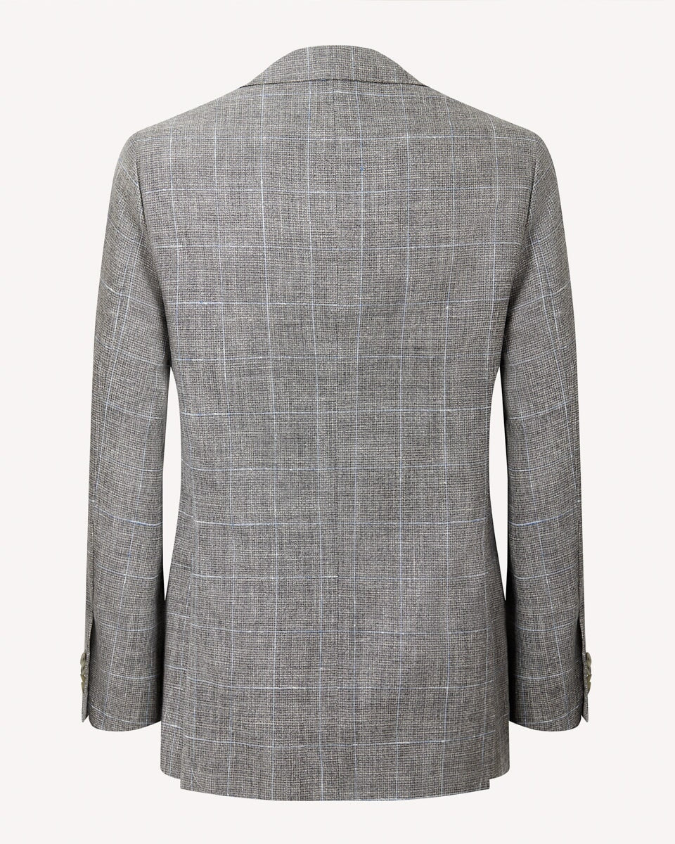 Joseph Abboud Linen Silk Jacket Grey Check