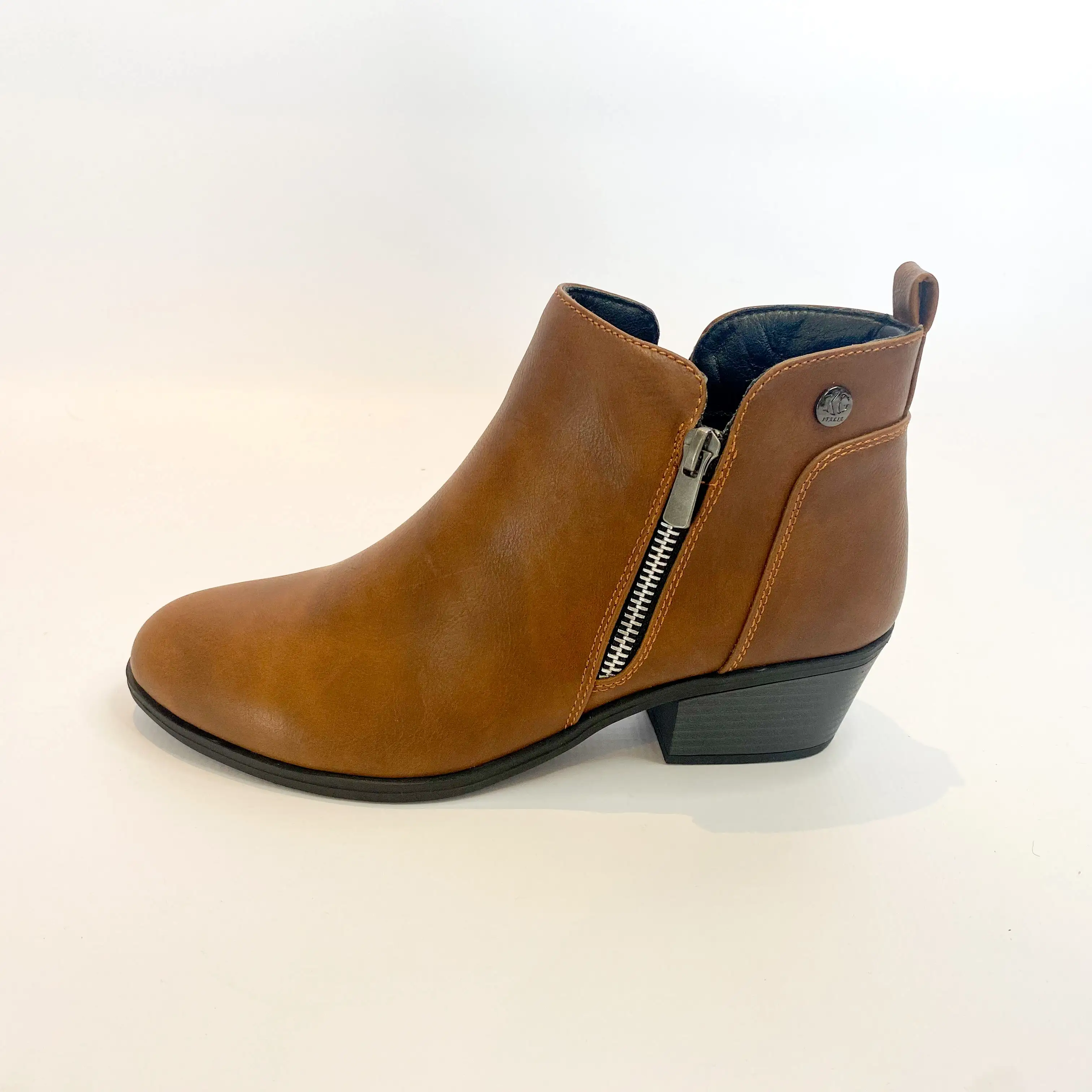 KG brown side zip boot