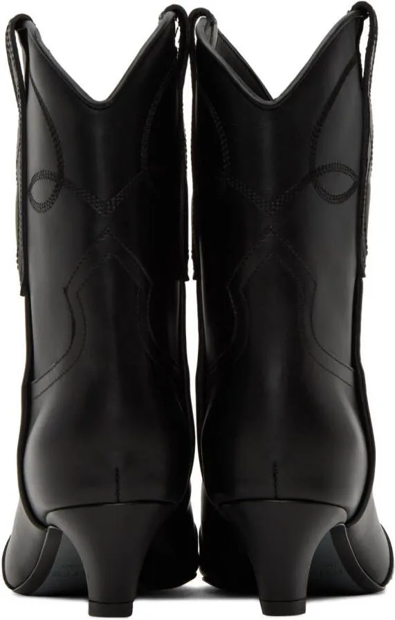 KHAITE Black Dallas Boots