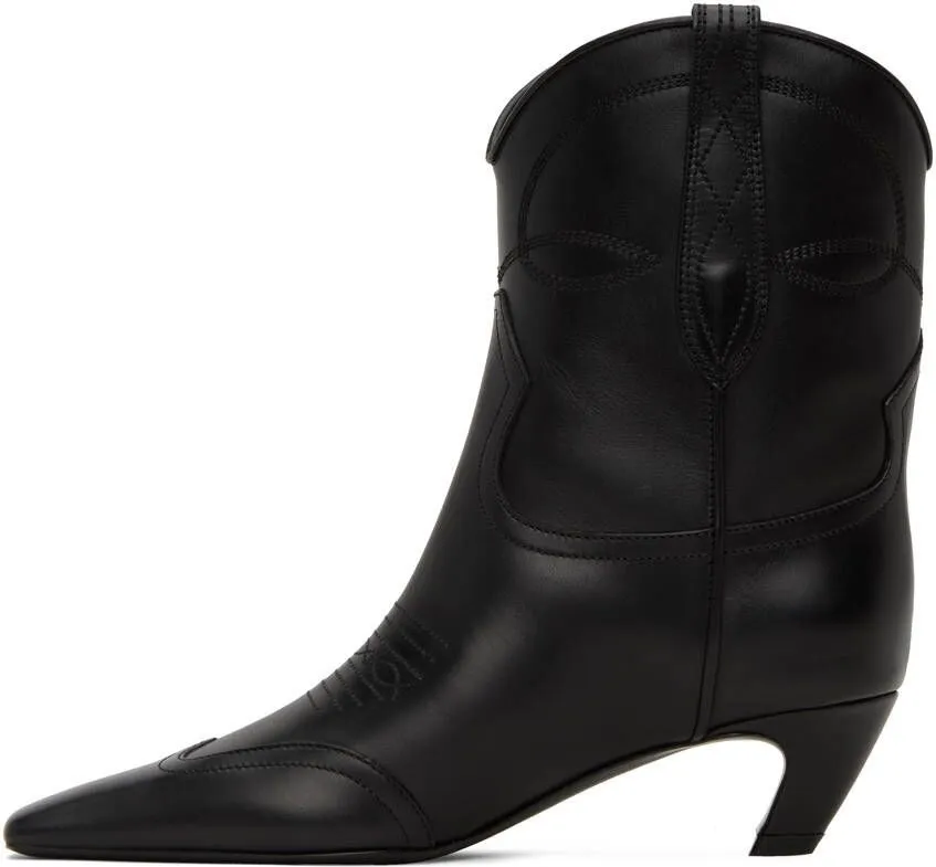 KHAITE Black Dallas Boots