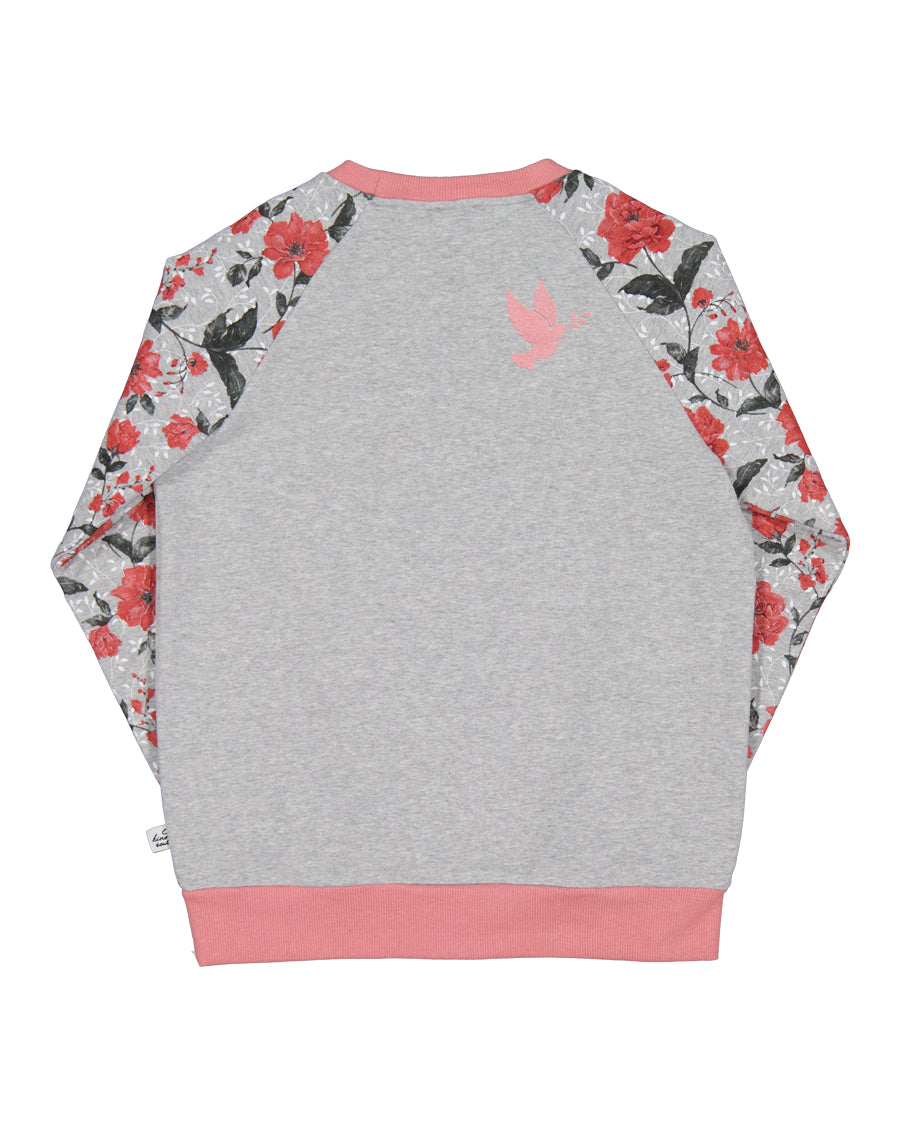 Kissed by Radicool Tea Rose Raglan Crew