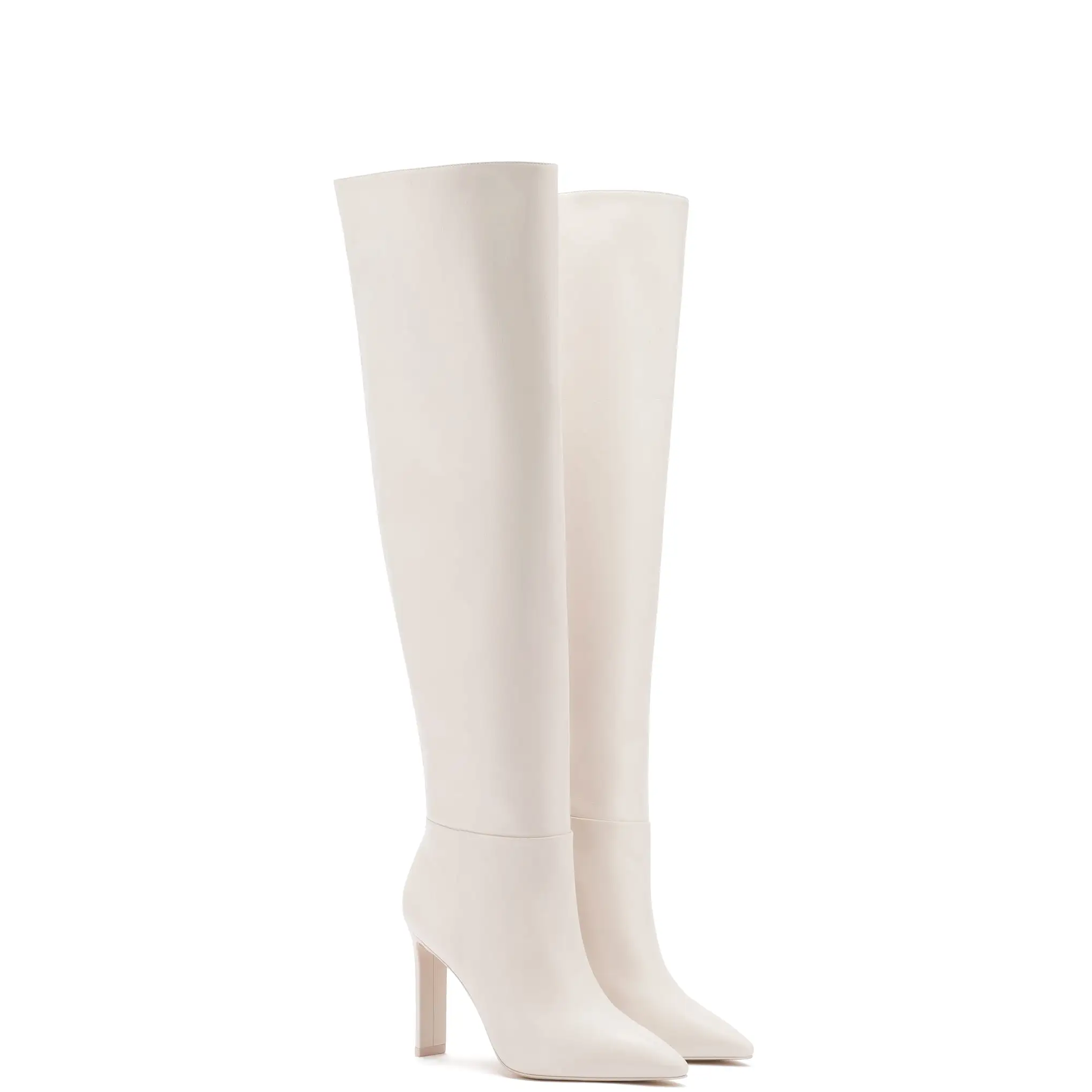 Larroudé x Jennifer Fisher Boot In Bone Leather