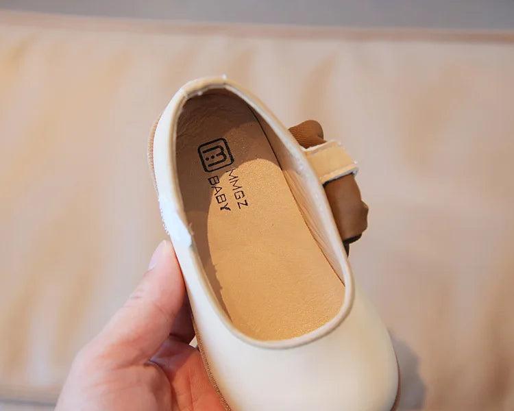 Leather Casual Shoes for Children Girls - Triangular Patch - G06042