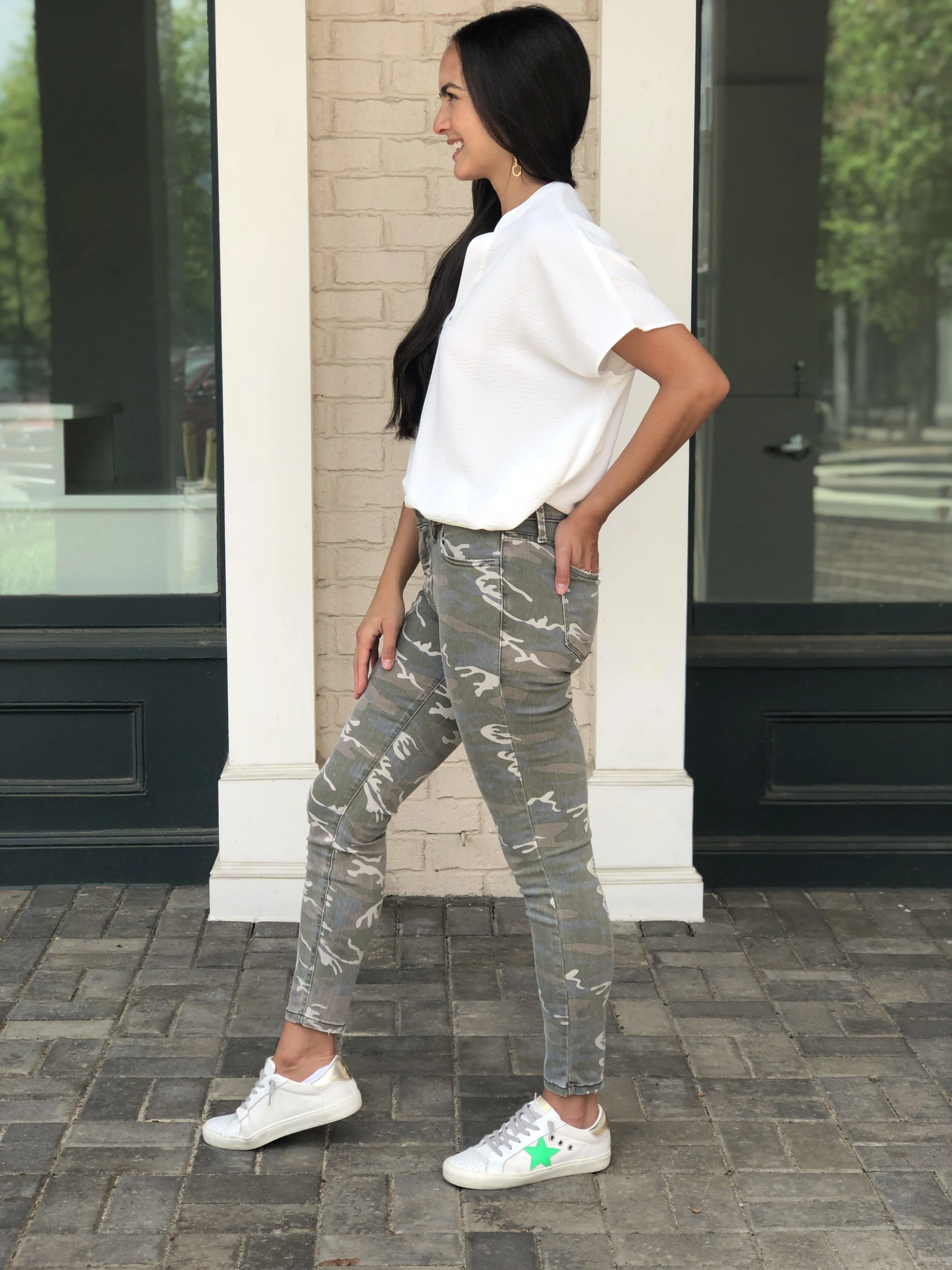 Level 99 Madison Midrise Crop Camo Pants-***FINAL SALE***