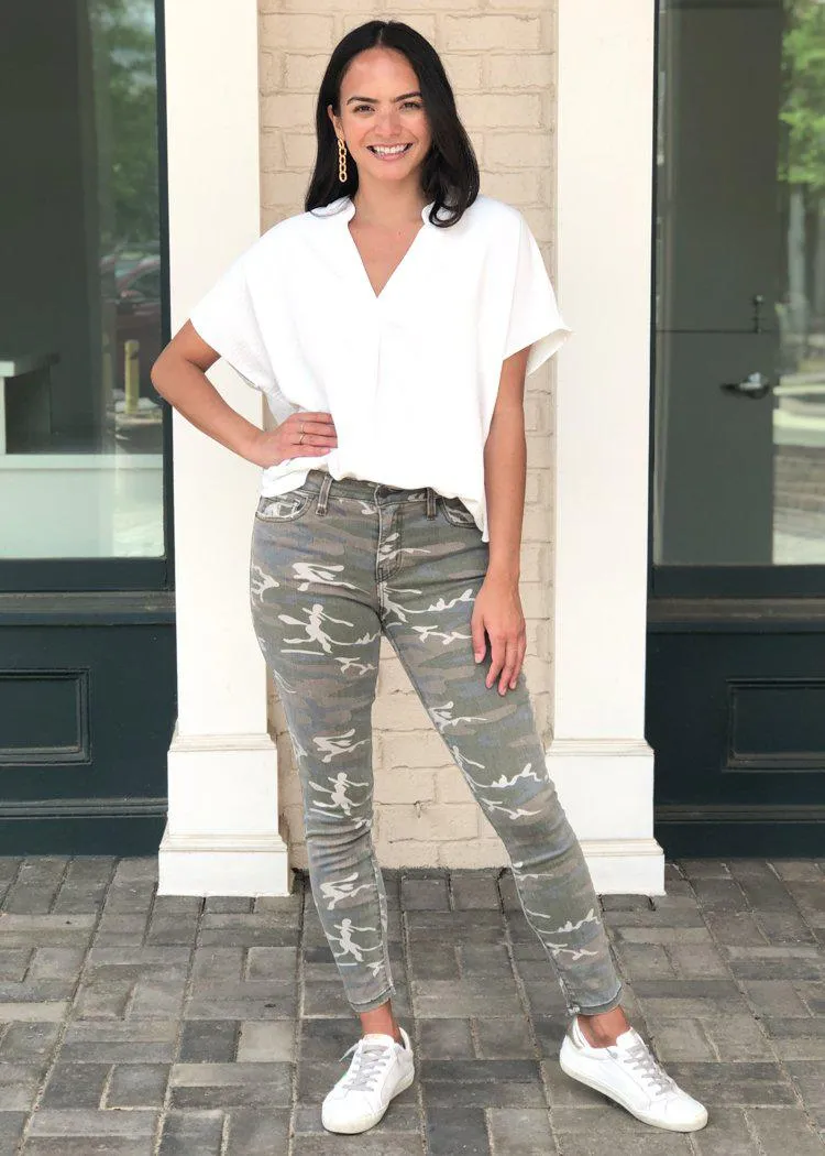 Level 99 Madison Midrise Crop Camo Pants-***FINAL SALE***