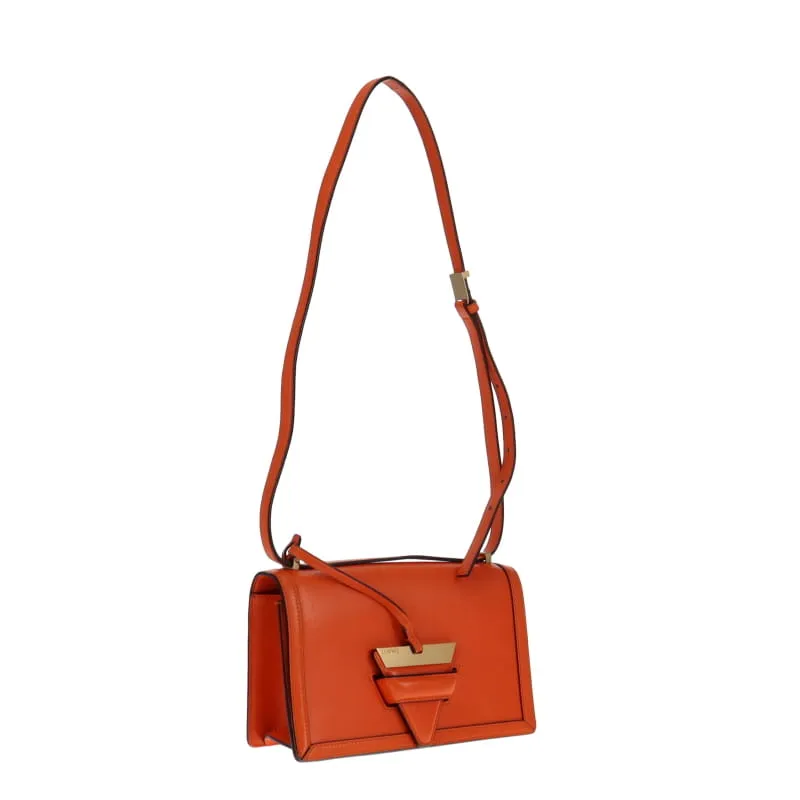 Loewe Barcelona Orange Leather Crossbody Medium Box Leather