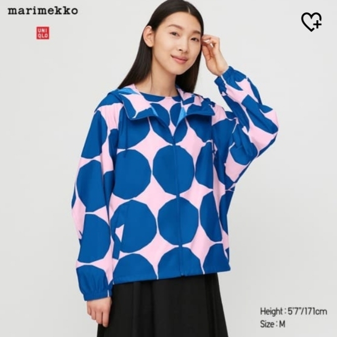 marimekko  |Dots Nylon Long Sleeves Nylon Jacket  Logo