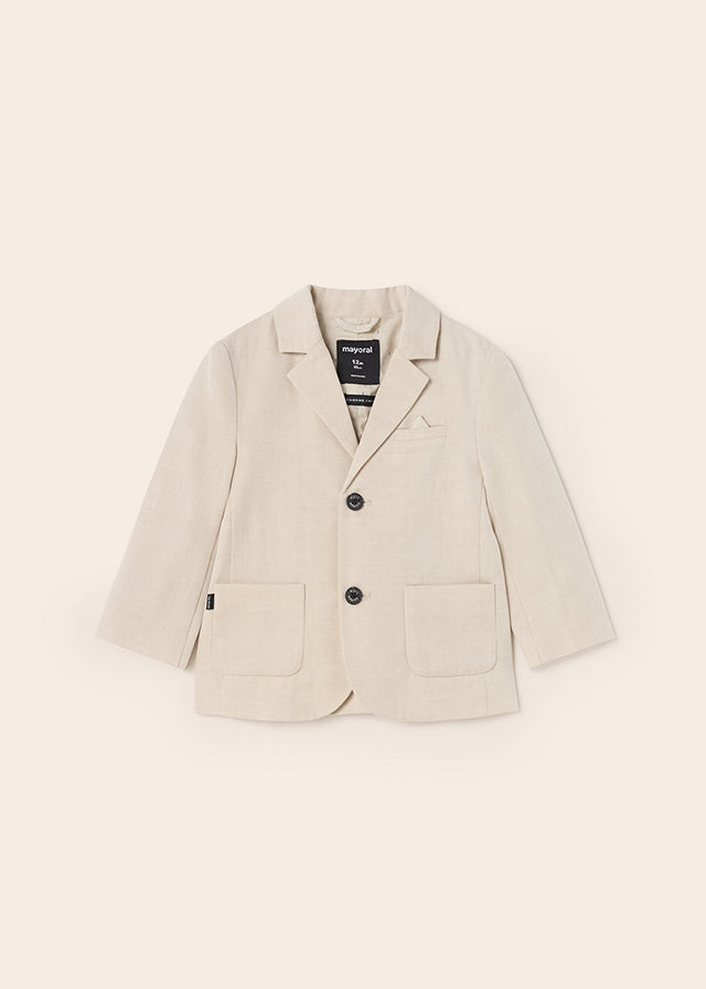 Mayoral Linen jacket for baby boy - Beige