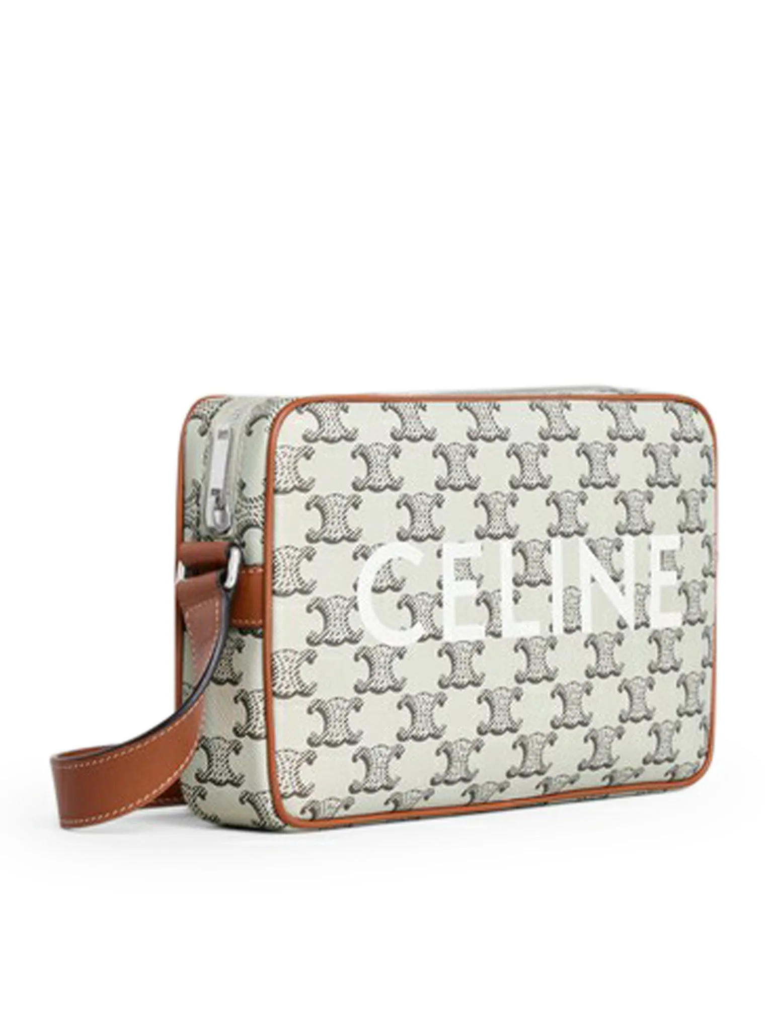 MEDIUM MESSENGER BAG IN TRIOMPHE CANVAS WITH CELINE PRINT