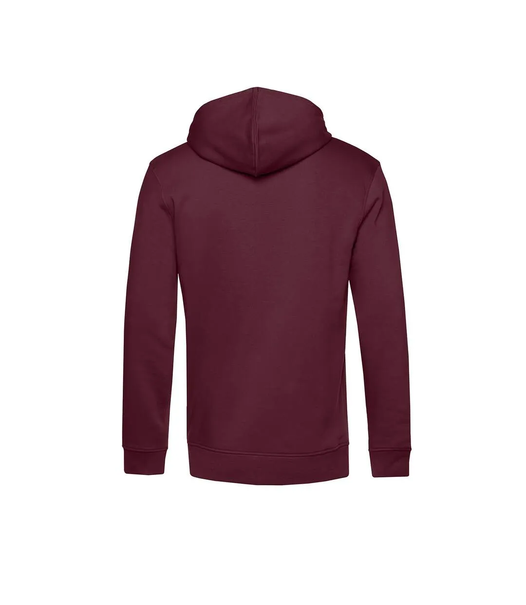 Mens organic hoodie burgundy B&C