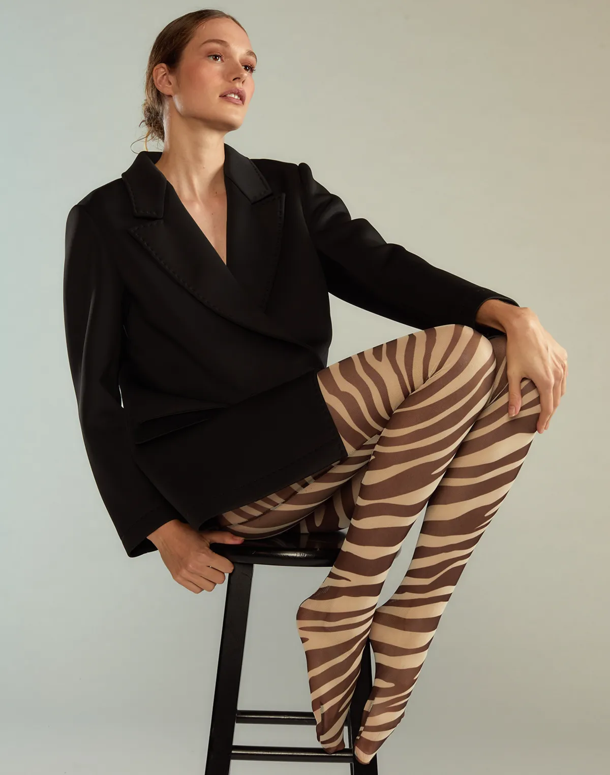 Modern Mesh Tights - Zebra